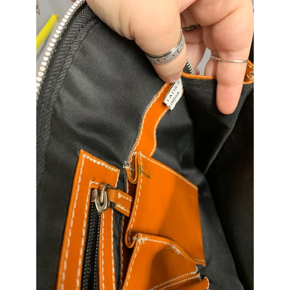 Latico Bag Orange Leather Shoulder Messenger Laptop Briefcase Handbag - Picture 9 of 15